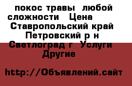 покос травы  любой сложности › Цена ­ 200 - Ставропольский край, Петровский р-н, Светлоград г. Услуги » Другие   